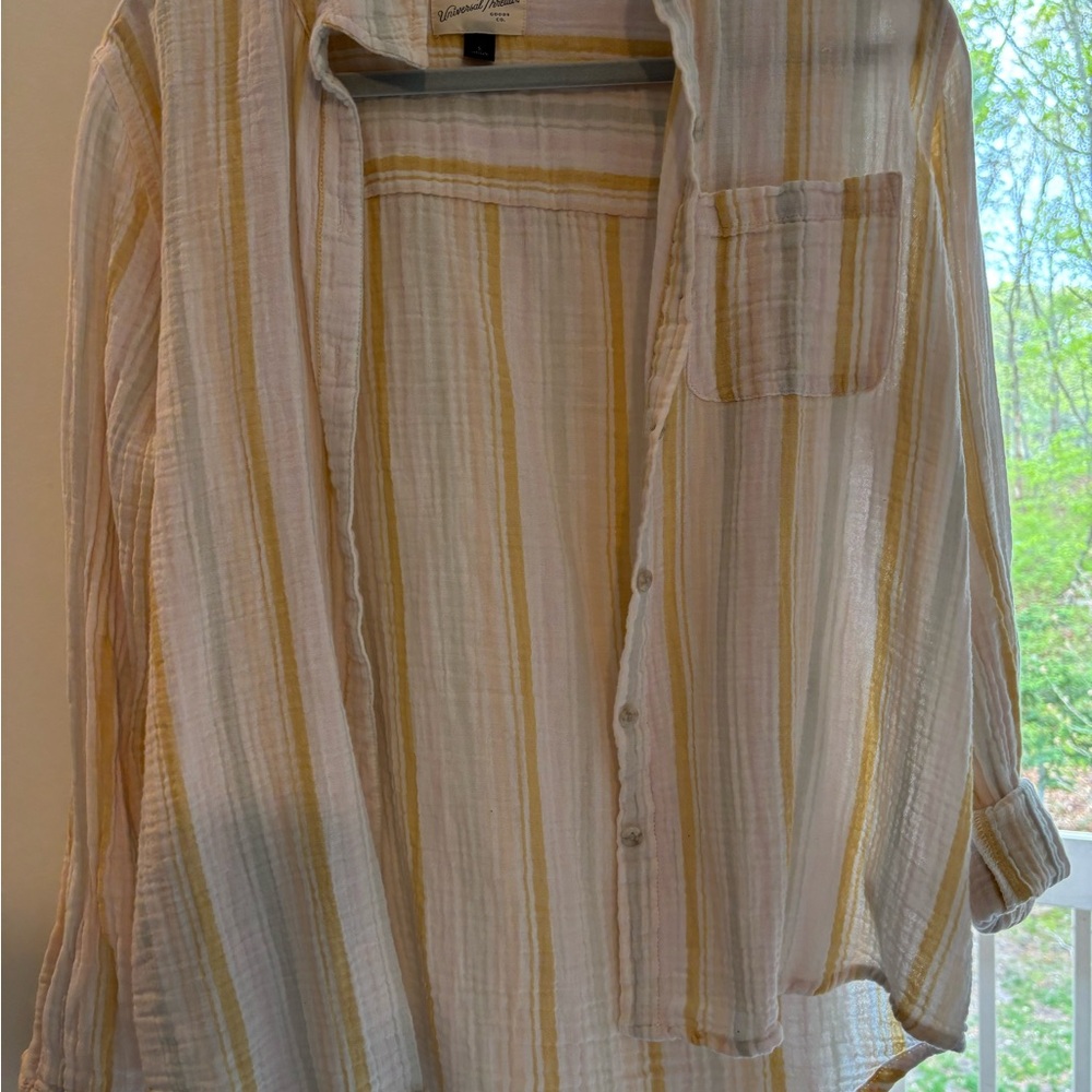 Casual Striped Button-Up Shirt